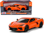 2020 Chevrolet Corvette C8 Stingray Orange "Timeless Legends" 1/24 Diecast Model Car by Motormax-0