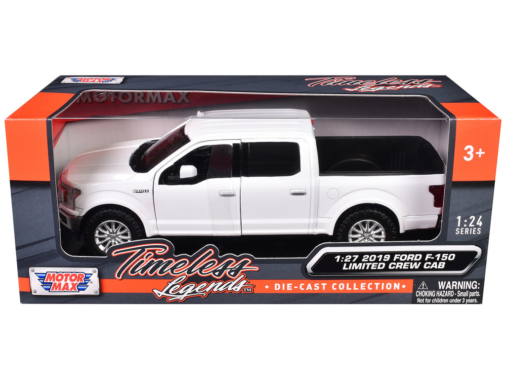 2019 Ford F-150 Limited Crew Cab Pickup Truck White 1/27 Diecast Model Car by Motormax-2