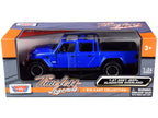 2021 Jeep Gladiator Overland (Open Top) Pickup Truck Blue Metallic 1/24-1/27 Diecast Model Car by Motormax-0