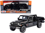 2021 Jeep Gladiator Rubicon (Closed Top) Pickup Truck Black 1/24-1/27 Diecast Model Car by Motormax-0