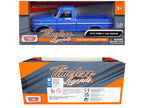 1972 Ford F-100 Pickup Truck Blue "Timeless Legends" Series 1/24 Diecast Model Car by Motormax-2