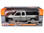 2006 Chevrolet Silverado 1500 Pickup Truck Gray Metallic "Timeless Legends" Series 1/25 Diecast Model Car by Motormax-2