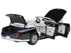 Toyota Century Open Car Convertible RHD (Right Hand Drive) Black with White Interior 1/18 Model Car by Autoart-1