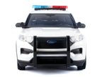 2022 Ford Police Interceptor Utility Plain White "Builder's Kit" with Flashing Light Bar and Front and Rear Lights and Sounds 1/24 Diecast Model Car by Motormax-3