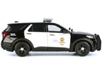 2022 Ford Police Interceptor Utility Black and White "Los Angeles Police Department (LAPD)" with Flashing Light Bar and Front and Rear Lights and Sounds 1/24 Diecast Model Car by Motormax-1