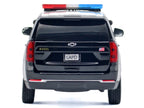 2025 Chevrolet Tahoe PPV "LAPD (Los Angeles Police Department)" Black and White with Flashing Light Bar and Front and Rear Lights and Sounds 1/24 Diecast Model Car by Motormax-2