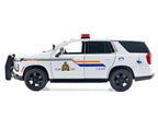 2025 Chevrolet Tahoe PPV "RCMP (Royal Canadian Mounted Police)" White with Stripes with Flashing Light Bar and Front and Rear Lights and Sounds 1/24 Diecast Model Car by Motormax-1