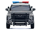 2025 Chevrolet Tahoe PPV "CHP (California Highway Patrol)" Black and White with Flashing Light Bar and Front and Rear Lights and Sounds 1/24 Diecast Model Car by Motormax-2