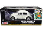 1966 Volkswagen Beetle White James Bond 007 "On Her Majesty's Secret Service" (1969) Movie "James Bond Collection" Series 1/24 Diecast Model Car by Motormax-2