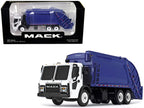 Mack LR with McNeilus Rear Load Refuse Body Blue and White 1/87 (HO) Diecast Model by First Gear-0