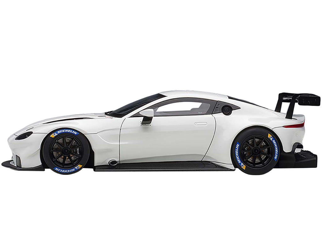 2018 Aston Martin Vantage GTE Le Mans PRO White with Carbon Accents 1/18 Model Car by Autoart