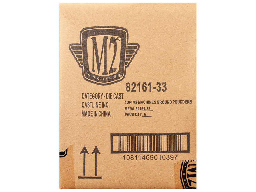 "Ground Pounders" 6 Cars Set Release 33 IN DISPLAY CASES Limited Edition 1/64 Diecast Model Cars by M2 Machines-3