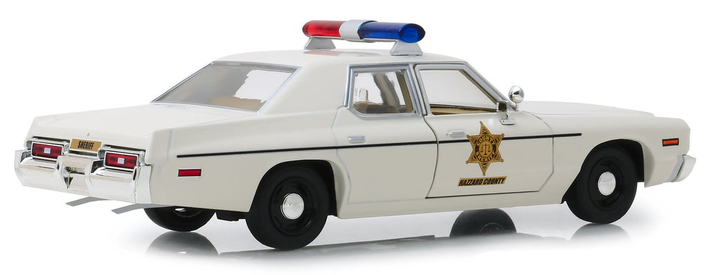 1975 Dodge Monaco Cream "Hazzard County Sheriff" 1/24 Diecast Model Car by Greenlight-2
