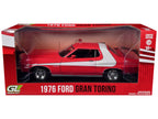 1976 Ford Gran Torino Red with White Graphics "Hollywood Greatest Hits" Series 1/24 Diecast Model Car by Greenlight-2