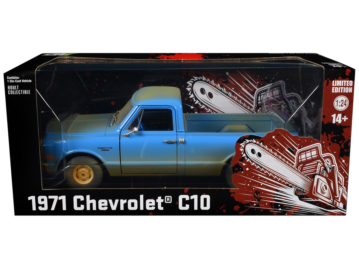1971 Chevrolet C-10 Pickup Truck Blue (Dirty Version) "Hollywood Greatest Hits" Series 1/24 Diecast Model Car by Greenlight-1