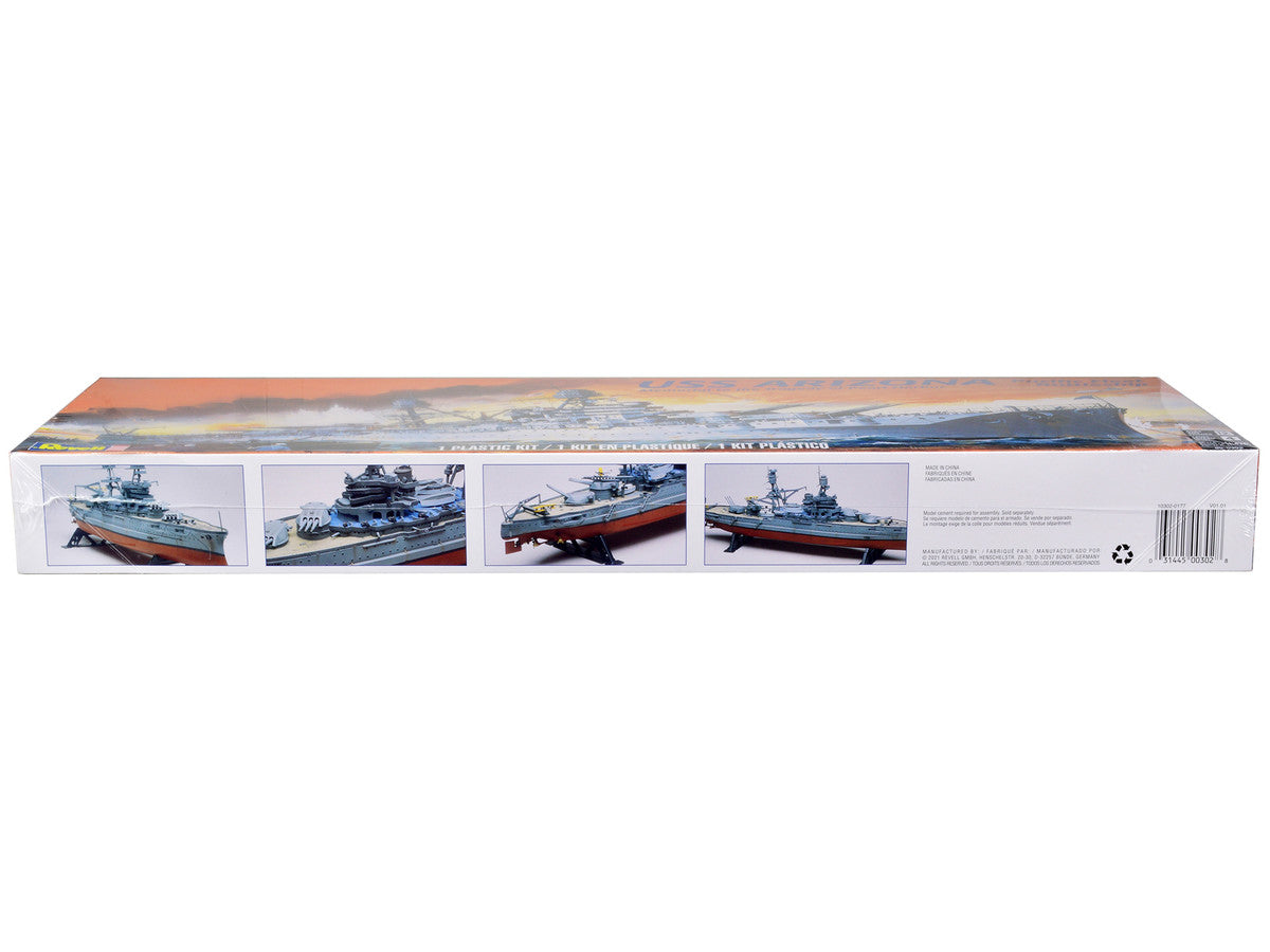 Level 4 Model Kit USS Arizona Pacific Fleet Battleship "Memorial to the Tragedy of Pearl Harbor" 1/426 Scale Model by Revell-2