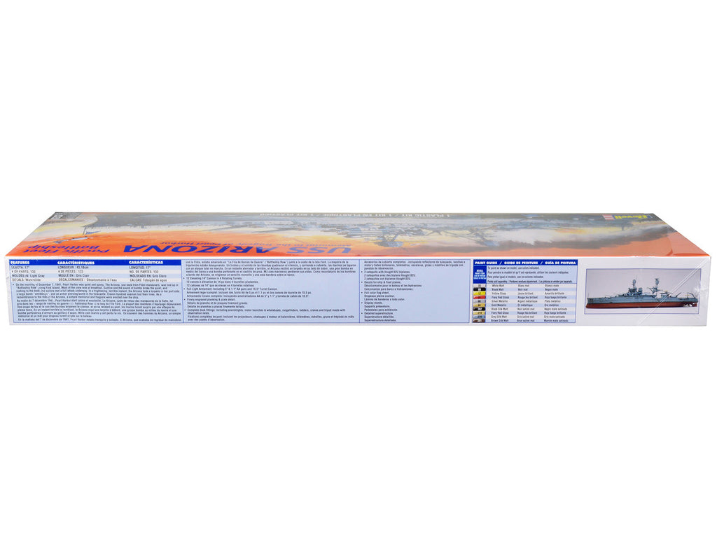 Level 4 Model Kit USS Arizona Pacific Fleet Battleship "Memorial to the Tragedy of Pearl Harbor" 1/426 Scale Model by Revell-1