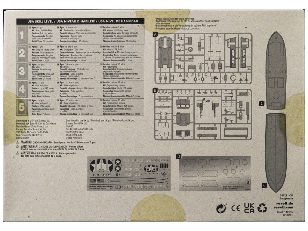 Level 4 Model Kit US Navy Swift Boat Mk.I 1/72 Scale Model by Revell-3