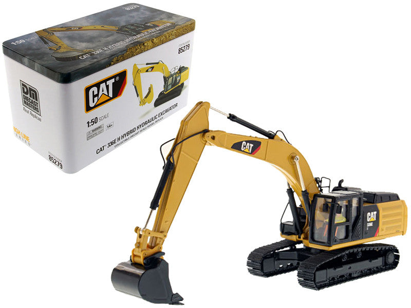CAT Caterpillar 336E H Hybrid Hydraulic Excavator with Operator "High Line Series" 1/50 Diecast Model by Diecast Masters-0