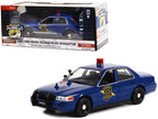 2008 Ford Crown Victoria Police Interceptor Dark Blue "Michigan State Police" "Hot Pursuit" Series 1/24 Diecast Model Car by Greenlight-0