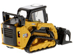 CAT Caterpillar 259D3 Compact Track Loader with Work Tools and Operator Yellow "High Line Series" 1/50 Diecast Model by Diecast Masters-2