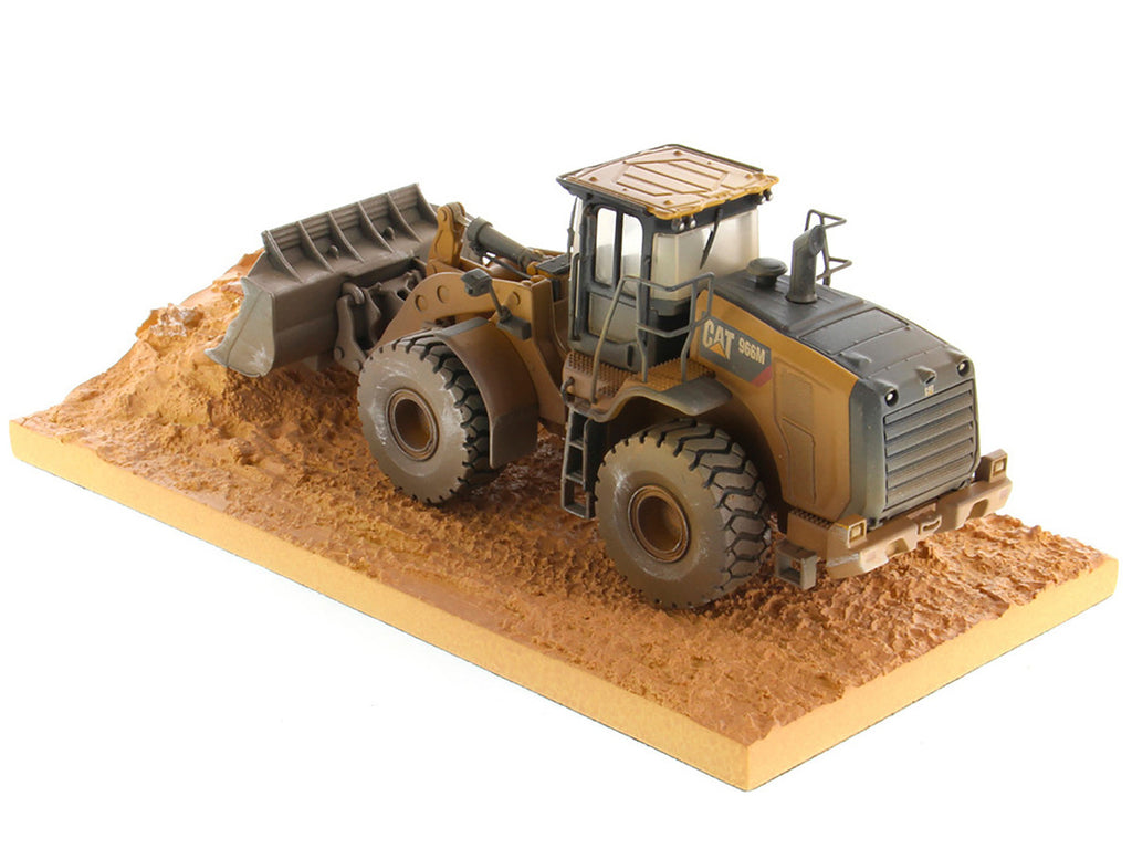 CAT Caterpillar 966M Wheel Loader with Operator (Dirty Version) "Weathered" Series 1/50 Diecast Model by Diecast Masters-2