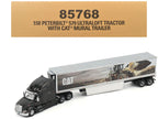 Peterbilt 579 UltraLoft Truck Tractor Black Metallic with "CAT Caterpillar" Mural Trailer "Transport Series" 1/50 Diecast Model by Diecast Masters-4