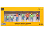 "Construction Workers" 7 Piece Figure Set for 1/50 Scale Models by Diecast Masters-1