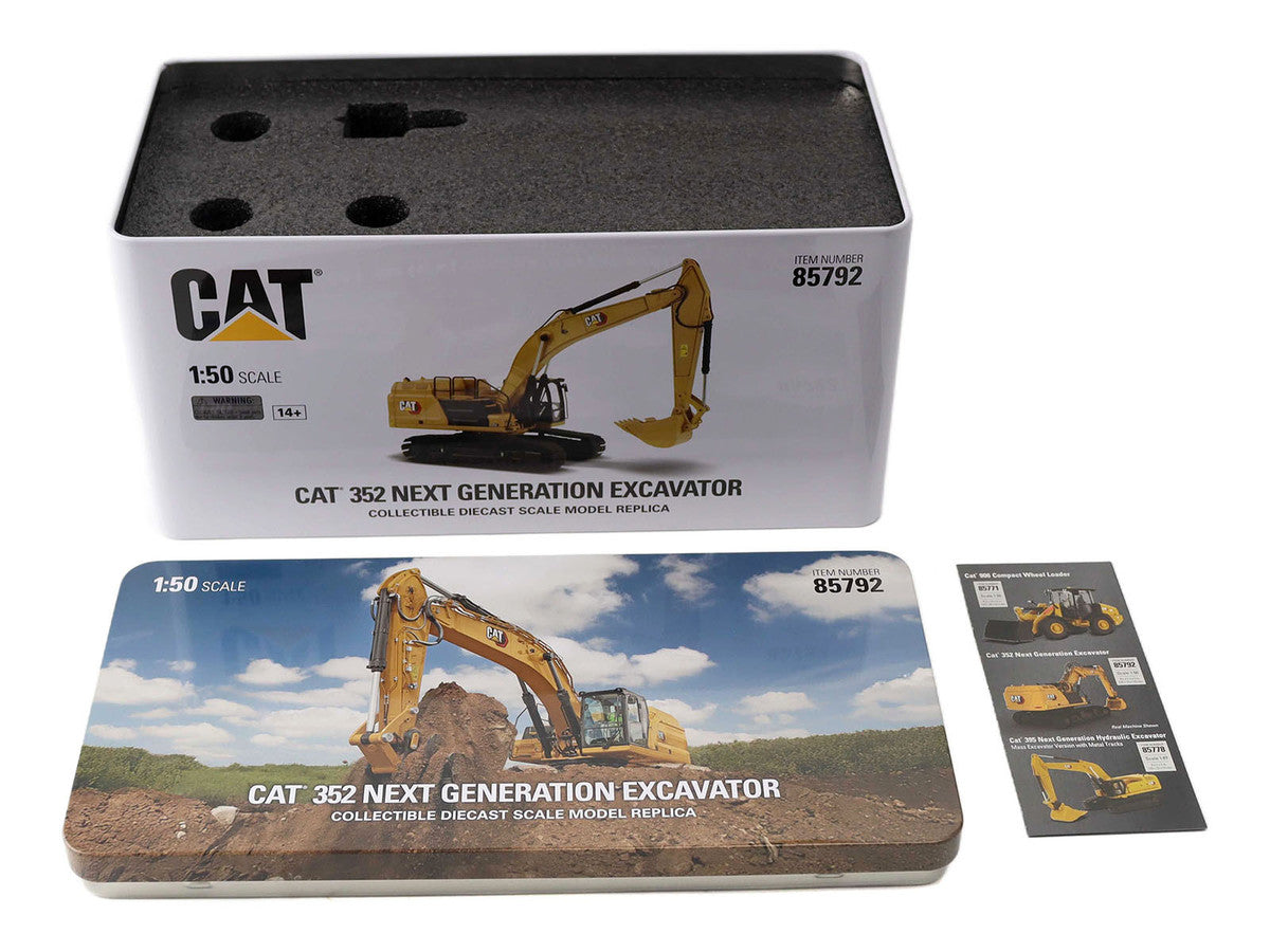 CAT Caterpillar 352 Next Generation Excavator Yellow "High Line" Series 1/50 Diecast Model by Diecast Masters-3