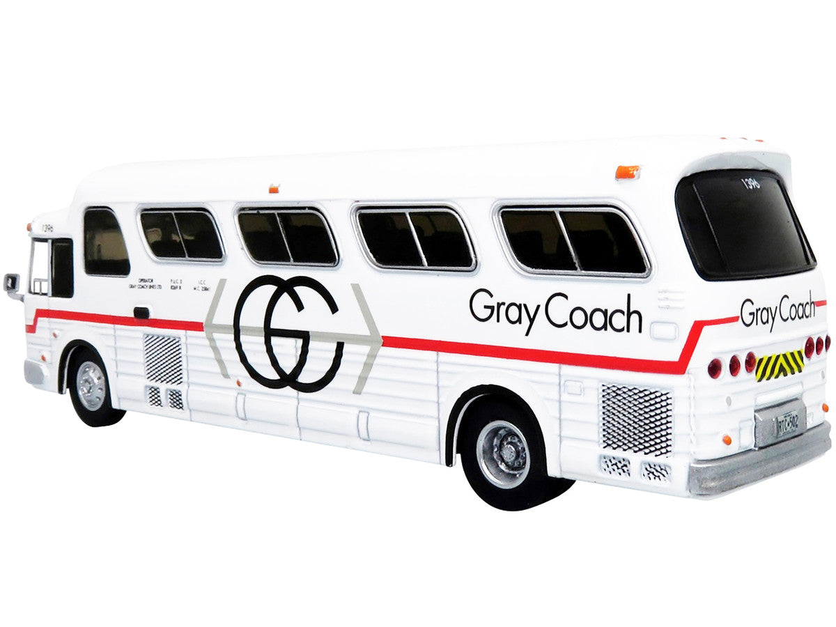 1966 GM PD4107 "Buffalo" Coach Bus "Gray Coach" Destination: "Pearson Airport" Toronto (Ontario Canada) "Vintage Bus & Motorcoach Collection" 1/87 Diecast Model by Iconic Replicas-2
