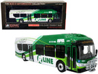 New Flyer Xcelsior Charge NG Electric Transit Bus RIPTA (Rhode Island Public Transit Authority) "R Line Broad/North Main" "The Bus & Motorcoach Collection" 1/87 Diecast Model by Iconic Replicas-2