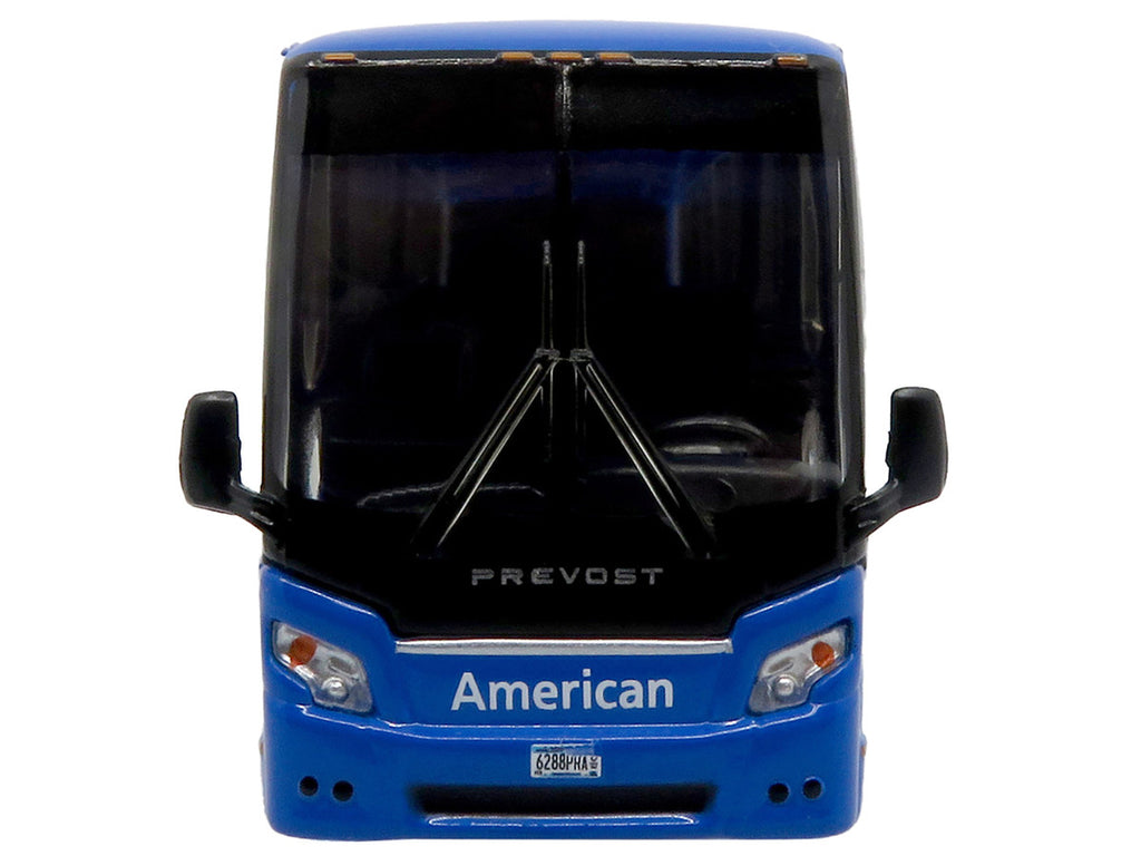 Prevost H3-45 Coach Bus "American Airlines Landline" Blue with Graphics Limited Edition 1/87 (HO) Diecast Model by Iconic Replicas-2