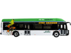 New Flyer Xcelsior XHE40 Transit Bus "AC Transit - Zero Emission" White and Green with Graphics "The Bus & Motorcoach Collection" Limited Edition 1/87 (HO) Diecast Model by Iconic Replicas-1