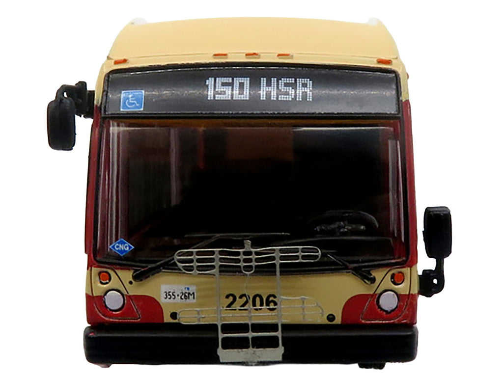 Nova Bus LFS HEV Transit Bus "Hamilton Street Railway 150th Anniversary" Cream and Red "The Bus & Motorcoach Collection" Limited Edition to 504 pieces Worldwide 1/87 (HO) Diecast Model by Iconic Replicas-2