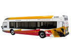 Nova Bus LFSH Hybrid Transit Bus "MTA Maryland" White with Red and Yellow Graphics "The Bus & Motorcoach Collection" Limited Edition to 504 pieces Worldwide 1/87 (HO) Diecast Model by Iconic Replicas-1