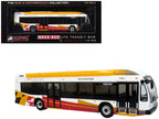 Nova Bus LFSH Hybrid Transit Bus "MTA Maryland" White with Red and Yellow Graphics "The Bus & Motorcoach Collection" Limited Edition to 504 pieces Worldwide 1/87 (HO) Diecast Model by Iconic Replicas-4