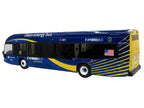 Nova Bus LFSH HEV Hybrid Transit Bus "MTA New York City" Blue with Yellow Graphics Limited Edition to 504 pieces Worldwide 1/87 (HO) Diecast Model by Iconic Replicas-2