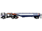 Volvo FM500 with Esterer Aviation Refueling Tanker Truck "Gulf Aviation" White with Blue Stripes Limited Edition 1/87 (HO) Diecast Model by Iconic Replicas-1