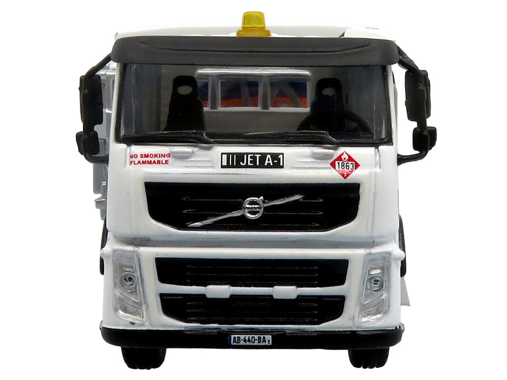 Volvo FM500 with Esterer Aviation Refueling Tanker Truck "Gulf Aviation" White with Blue Stripes Limited Edition 1/87 (HO) Diecast Model by Iconic Replicas-3