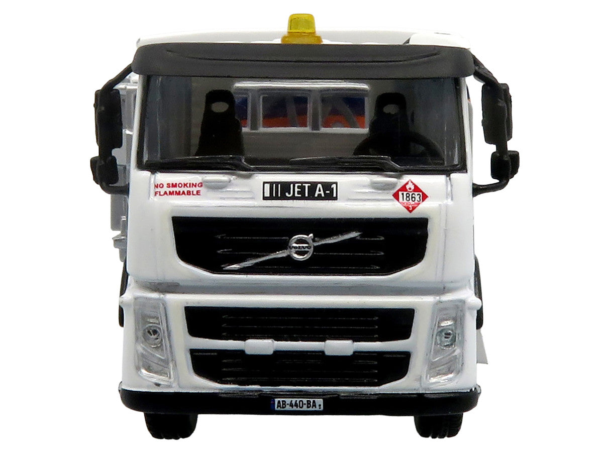 Volvo FM500 with Esterer Aviation Refueling Tanker Truck "Gulf Aviation" White with Blue Stripes Limited Edition 1/87 (HO) Diecast Model by Iconic Replicas-3