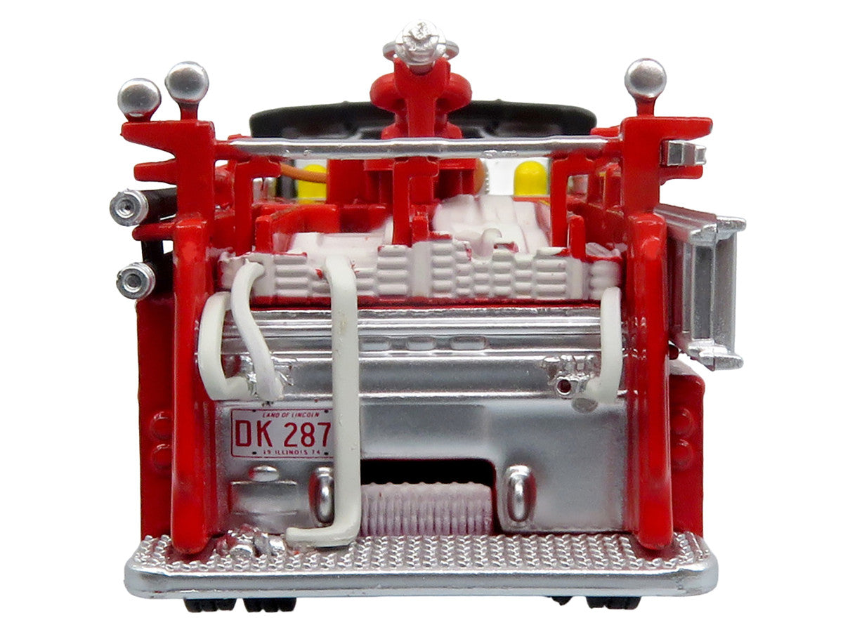 1974 Ward LaFrance Fire Engine "Chicago Fire Department - Engine 49" Red with Black Top "5 Alarm" Series Limited Edition 1/87 (HO) Diecast Model by Iconic Replicas-4