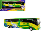 Van Hool CX-45 Coach Bus "Brazil National Football Team" Yellow and Green with Graphics "International Federation of the Global Game" Series Limited Edition to 504 pieces Worldwide 1/87 (HO) Diecast Model by Iconic Replicas-4