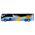 Prevost X3-45 Coach Bus "Argentina National Football Team" Blue with Graphics "International Federation of the Global Game" Series Limited Edition to 504 pieces Worldwide 1/87 (HO) Diecast Model by Iconic Replicas-1