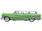 1954 Buick Century Estate Wagon Willow Green and White 1/87 (HO) Scale Diecast Model Car by Oxford Diecast-1
