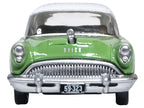1954 Buick Century Estate Wagon Willow Green and White 1/87 (HO) Scale Diecast Model Car by Oxford Diecast-2
