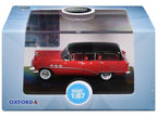 1954 Buick Century Estate Wagon Matador Red and Carlsbad Black with Red Interior 1/87 (HO) Scale Diecast Model Car by Oxford Diecast-2