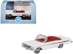 1961 Chevrolet Impala Convertible Ermine White with Roman Red Interior 1/87 (HO) Scale Diecast Model Car by Oxford Diecast-3
