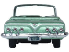 1961 Chevrolet Impala Convertible Arbor Green Metallic with Green Interior 1/87 (HO) Scale Diecast Model Car by Oxford Diecast-1