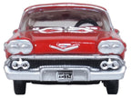 1958 Chevrolet Impala Sports Coupe Rio Red 1/87 (HO) Scale Diecast Model Car by Oxford Diecast-1