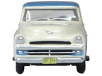 1957 Dodge D100 Sweptside Pickup Truck Ice Blue and Glacier White 1/87 (HO) Scale Diecast Model Car by Oxford Diecast-1